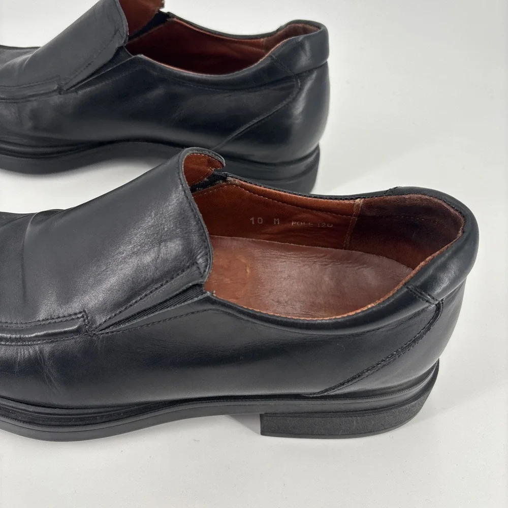 Donald J Pliner Loafers Black Leather Dress Shoes Slip On Men's Size 10M